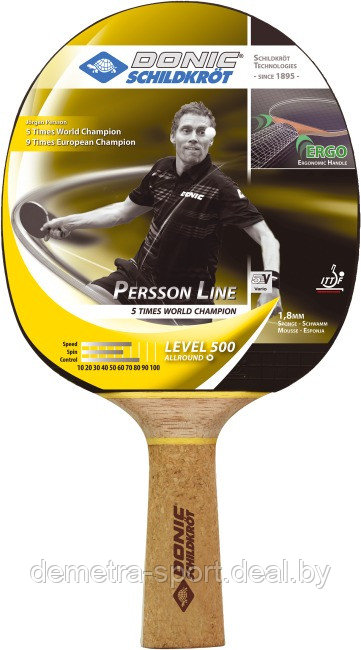 Ракетка для настольного тенниса Donic Schildkröt "Persson Line 500" - фото 1 - id-p90698429
