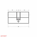 Цилиндровый механизм Стандарт F-01 85(30х10х45) GP 5 кл.золото перф. ключ/ключ, фото 2