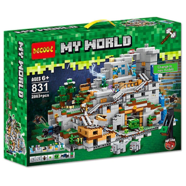 Конструктор Decool 831 My World Горная пещера (аналог Lego Minecraft 21137) 2863 детали - фото 1 - id-p90728642