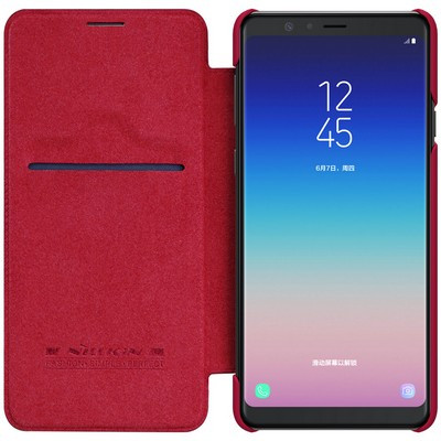 Кожаный чехол Nillkin Qin Leather Case Красный для Samsung Galaxy A8 Star - фото 3 - id-p90726494
