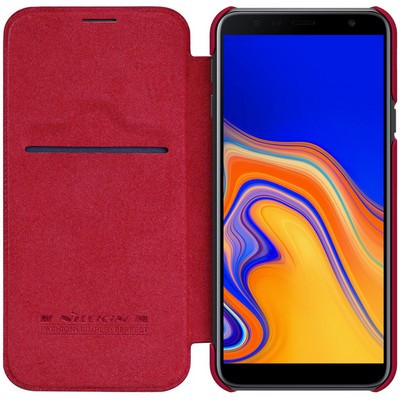 Кожаный чехол Nillkin Qin Leather Case Черный для Samsung J4 Plus (2018) - фото 3 - id-p90726495