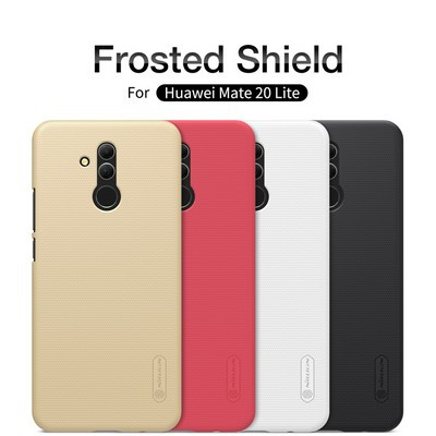 Пластиковый чехол с подставкой Nillkin Super Frosted Shield Золотой для Huawei Mate 20 Lite - фото 4 - id-p90726528