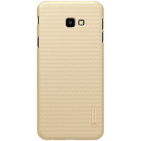 Пластиковый чехол с подставкой Nillkin Super Frosted Shield Золотой для Samsung J4 Plus (2018)