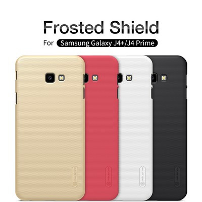 Пластиковый чехол с подставкой Nillkin Super Frosted Shield Золотой для Samsung J4 Plus (2018) - фото 4 - id-p90726545