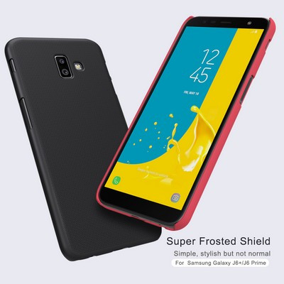 Пластиковый чехол с подставкой Nillkin Super Frosted Shield Черный для Samsung Galaxy J6 Plus - фото 3 - id-p90726546