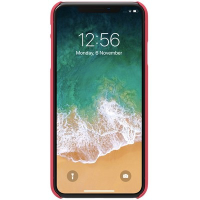 Пластиковый чехол с подставкой Nillkin Super Frosted Shield Красный для Apple iPhone XS Max - фото 2 - id-p90726566