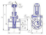 Задвижка чугунная Ру10 Ду150 под ЭП 30ч906бр, фото 3