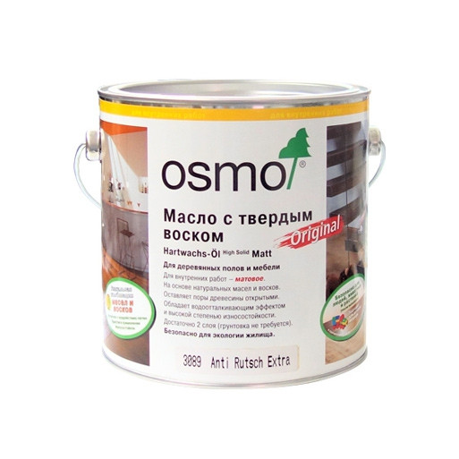 Масло с твёрдым воском для пола «Osmo» «Hartwachs-Oil» с антискользящим эффектом 0,75 л. - фото 1 - id-p90767750