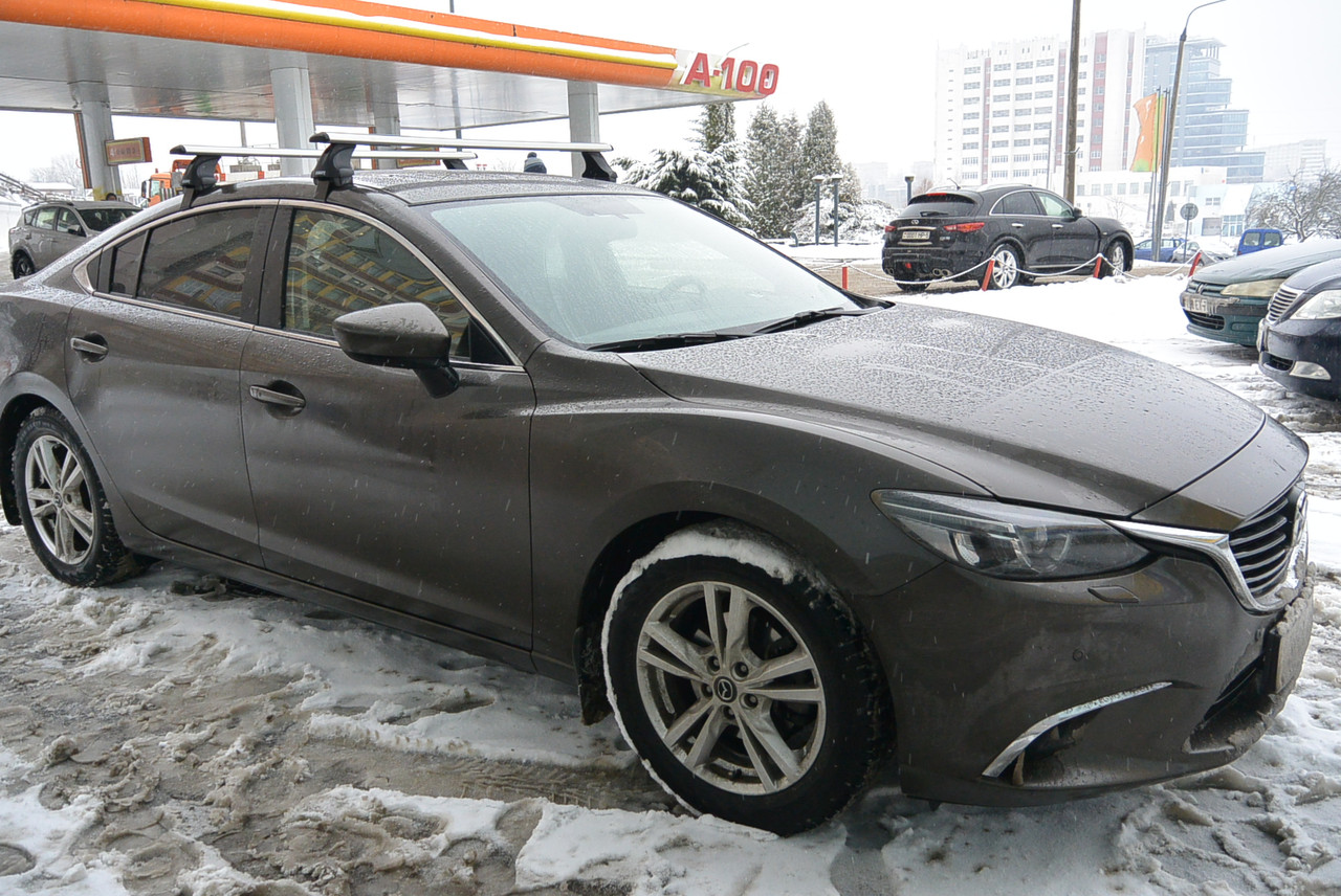 Багажник Атлант для Mazda 6 седан 2013-…  (крыловидная дуга)