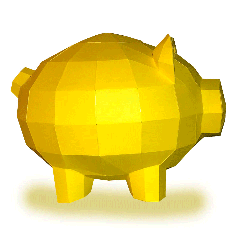 3D-конструктор KRAFTING Свинка-копилка золотая - фото 3 - id-p90768003