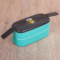 Ланч-бокс "Сова", 2 уровня 380/400 мл, цвета МИКС, фото 3