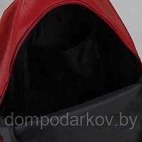 Рюкзак молодёжный, отдел на молнии, 4 наружных кармана, цвет красный, фото 5