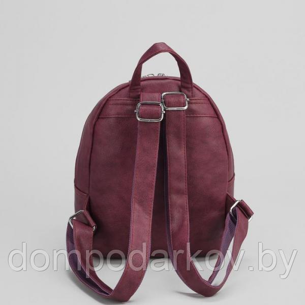 Рюкзак молодёжный, отдел на молнии, наружный карман, цвет сиреневый - фото 3 - id-p90778963