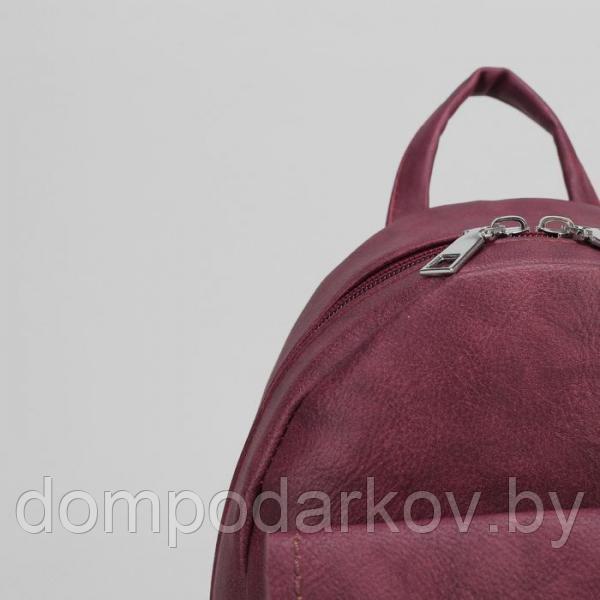 Рюкзак молодёжный, отдел на молнии, наружный карман, цвет сиреневый - фото 4 - id-p90778963
