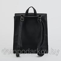 Рюкзак молодёжный, отдел на молнии, цвет чёрный, фото 3