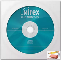 Диск CD-RW 700Mb Mirex 12x, конверт