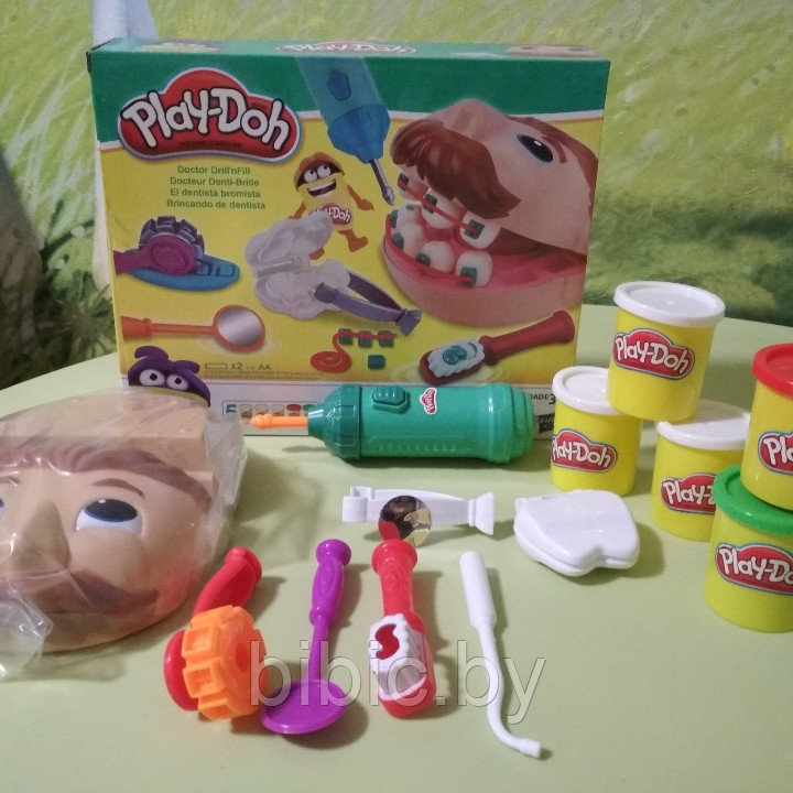 Мистер Зубастик Play-Doh, детский игровой набор пластилин для творчества Плей до для лепки стоматолог - фото 4 - id-p81494242