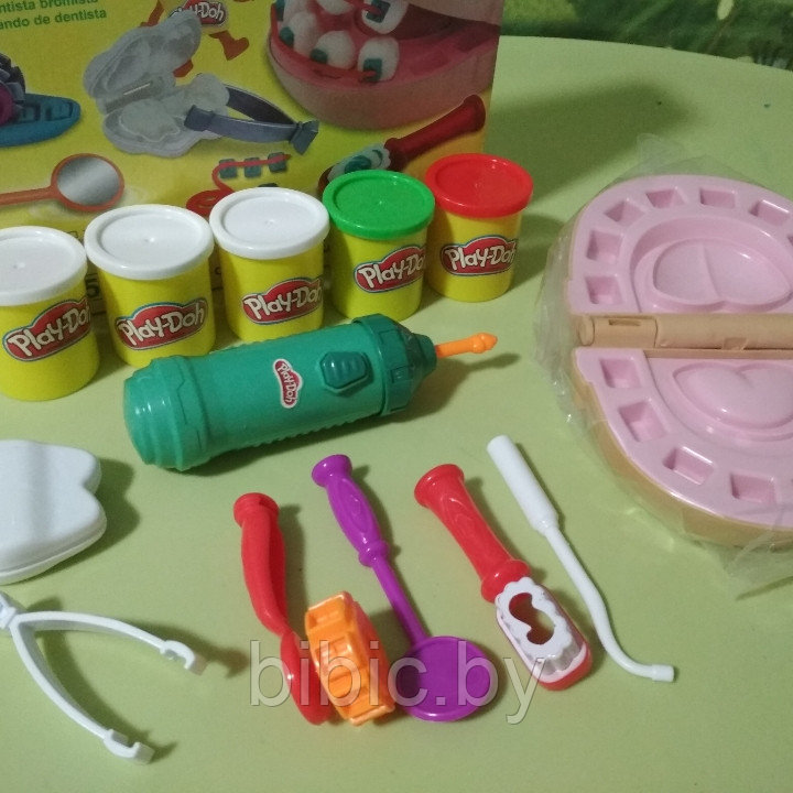 Мистер Зубастик Play-Doh, детский игровой набор пластилин для творчества Плей до для лепки стоматолог - фото 3 - id-p81494242