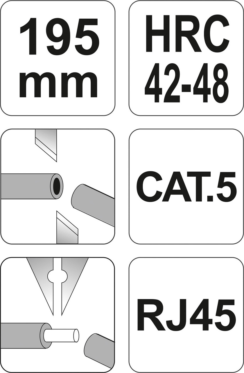 Пресс-клещи для обжима и зачистки кабеля (RJ45) "Yato" YT-2242 - фото 5 - id-p90823167