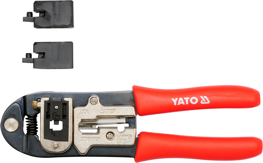 Пресс-клещи для обжима и зачистки кабеля (RJ45, RJ11, RJ12, RJ22) "Yato" YT-2244 - фото 1 - id-p90824226