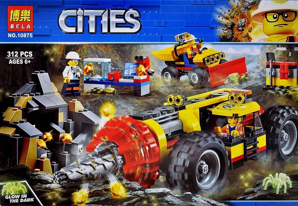 Конструктор Сити Тяжелый бур для горных работ, bela 10875, аналог LEGO City (Лего Сити) 60186