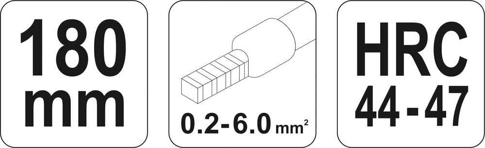 Пресс-клещи для обжима кабеля (0.2-6.0мм. кв.) "Yato" YT-2240 - фото 3 - id-p90907074