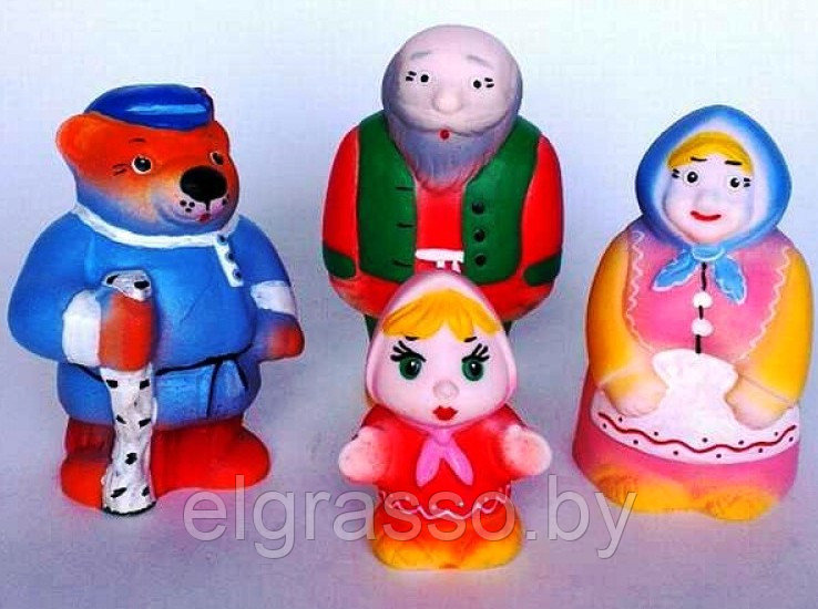 Набор резиновых игрушек по сказке "Машенька и медведь", Кудесники - фото 1 - id-p87127238
