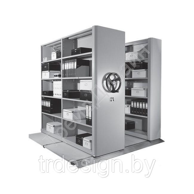 Система мобильных и стационарных стеллажей