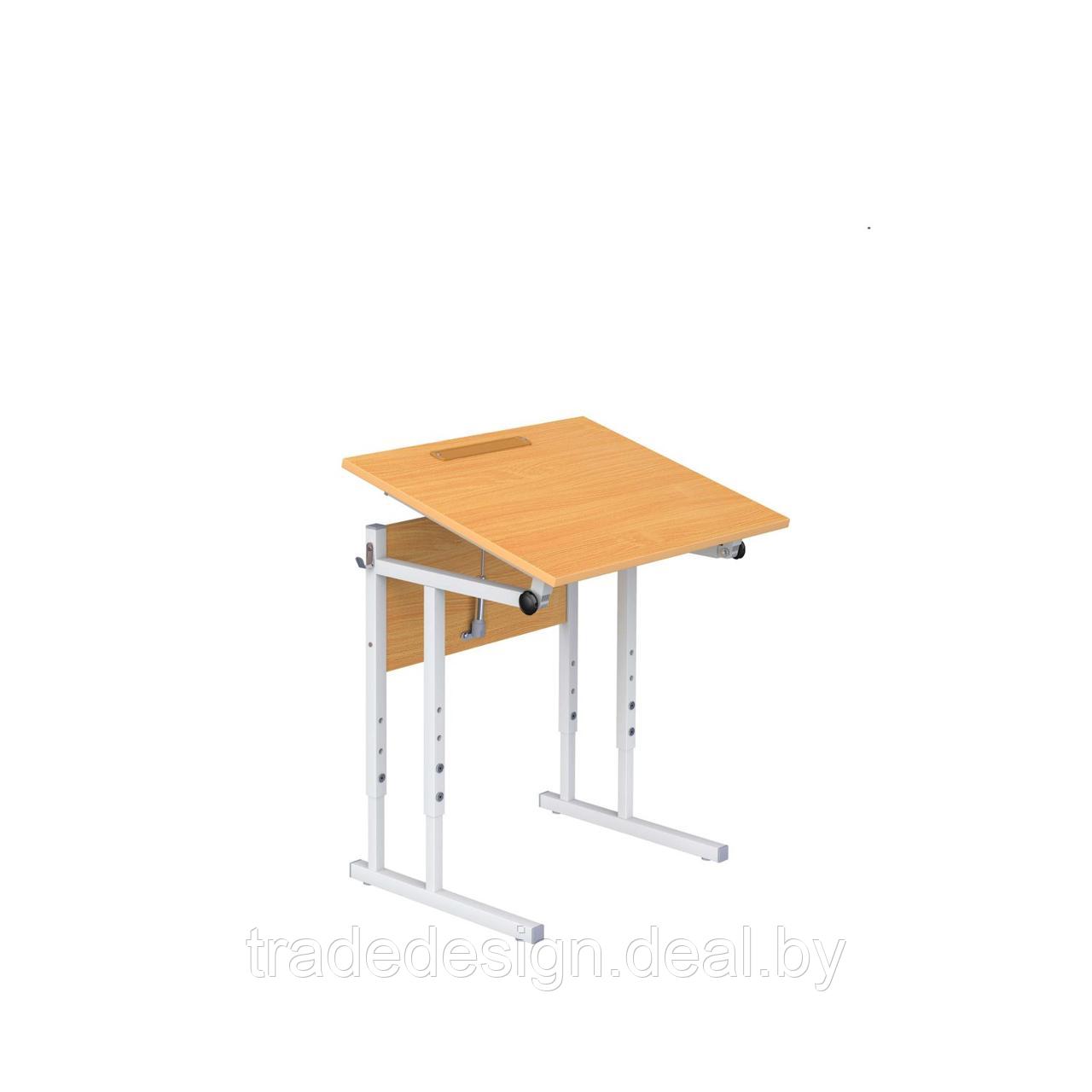 Столы ученические регулируемые с наклоном крышки (0-35°) одноместные - фото 1 - id-p90967611