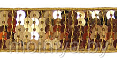 Тесьма декоративная  с пайетками  OF-150  ширина 50 мм  №004, фото 2