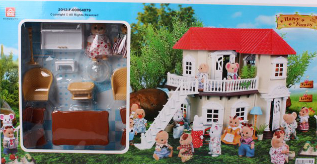 Кукольный домик для зверят с аксессуарами Happy Family 012-03 - фото 1 - id-p70280087