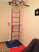 Детский спортивный комплекс "Крепыш плюс " Т с навесным турником цвет бордо, фото 1