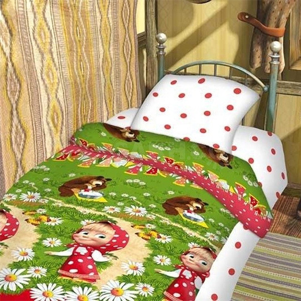 Детское постельное белье «Маша и Медведь» Большая стирка 211933 (1,5-спальный) - фото 2 - id-p91049901