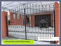 Ворота с ковкой Ворота металлические кованые распашные модель 10