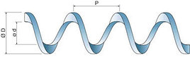 Гибкая спираль D-95(шнек) для транспортера