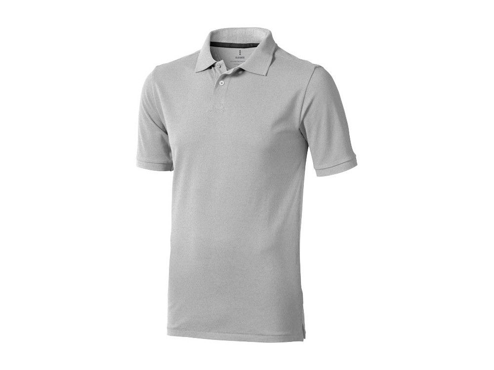 Calgary мужская футболка-поло с коротким рукавом, серый меланж - фото 1 - id-p91078046