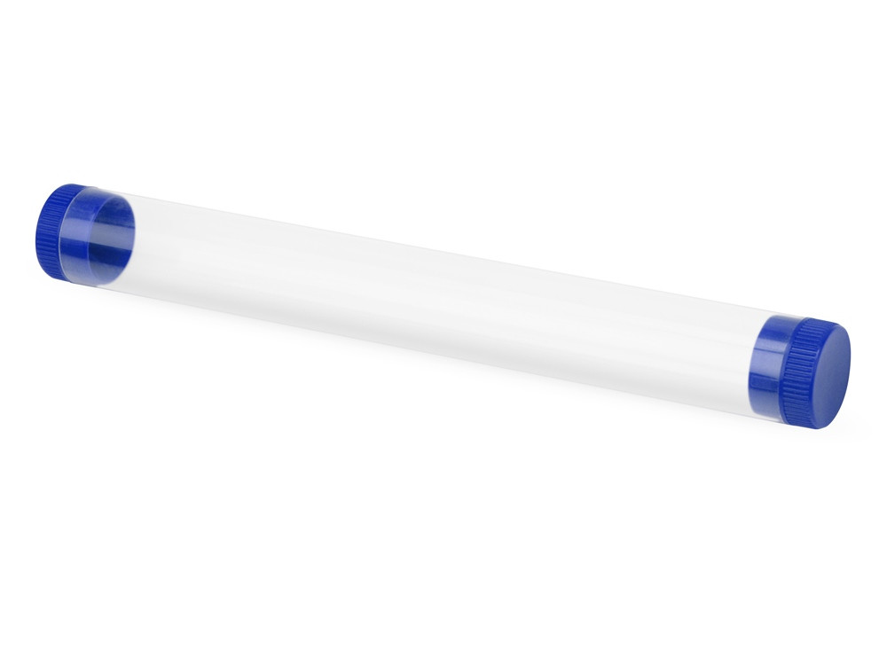 Футляр-туба пластиковый для ручки Tube 2.0, прозрачный/синий - фото 1 - id-p91078089
