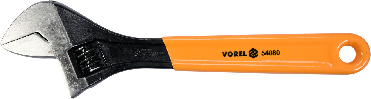Ключ разводной с обрезиненой желтой ручкой 375мм, губки до 47мм. "Vorel"54080 - фото 3 - id-p91109884