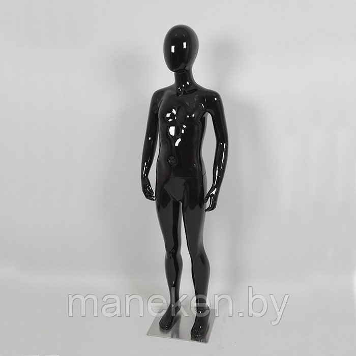 Манекен детский ростовой без лица, черный глянец 137A(черн) - фото 1 - id-p91097343