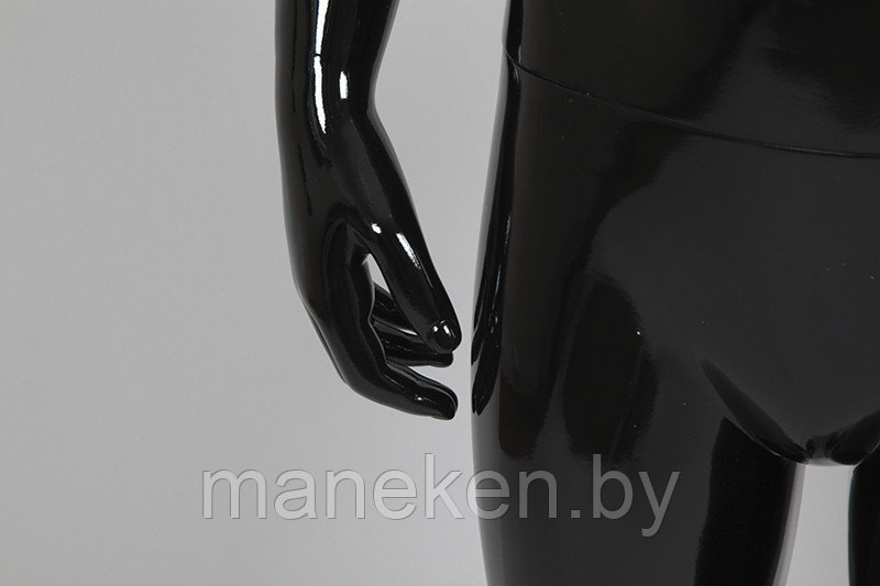 Манекен детский ростовой без лица, черный глянец 137A(черн) - фото 3 - id-p91097343
