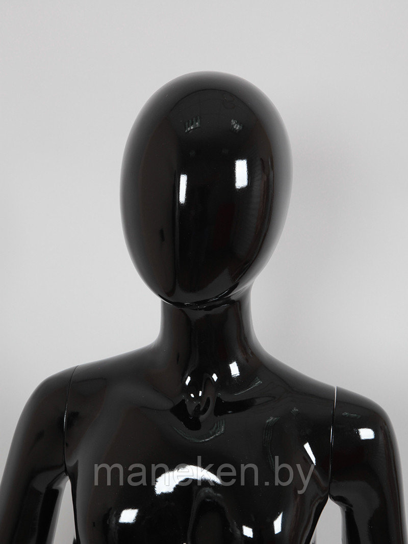 Манекен детский ростовой без лица, черный глянец 137A(черн) - фото 2 - id-p91097343