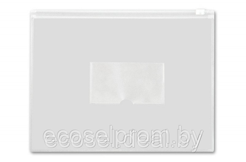 Папка на молнии ZIP BPM6A А6 карман под визитку ПП пластик - фото 2 - id-p4423831