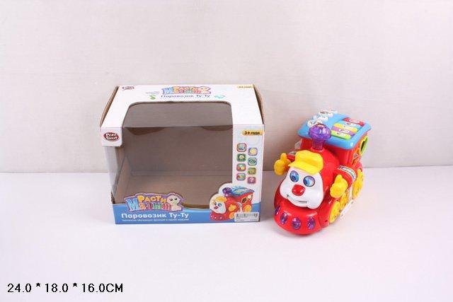 Детская развивающая интерактивная музыкальная игрушка веселый паровозик ТУ-ТУ 9155 - фото 1 - id-p91209028