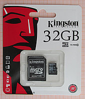 Флешка Kingston 32GB microSDHC class 10 + Adapter SDHC, фото 1