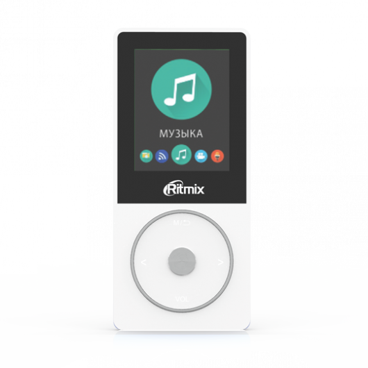 MP3-плеер Ritmix RF-4650 4GB White, FM-радио, диктофон, MicroSD