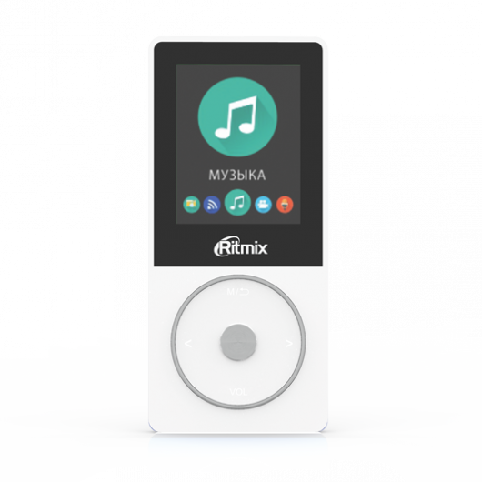 MP3-плеер Ritmix RF-4650 4GB White, FM-радио, диктофон, MicroSD - фото 1 - id-p91223271