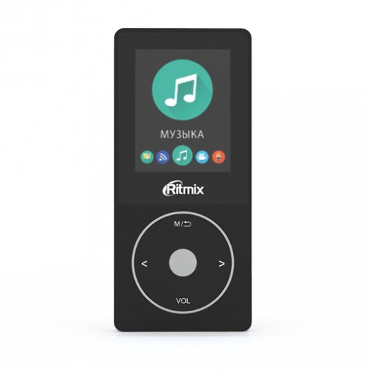 MP3-плеер Ritmix RF-4650 4GB Black, FM-радио, диктофон, MicroSD