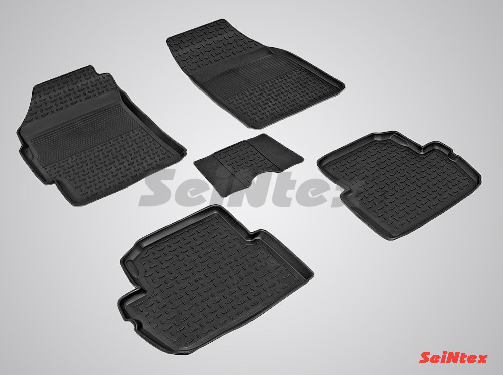 Коврики резиновые Chevrolet Spark (2009-2015) / Шевроле Спарк [83109] (SeiNtex)