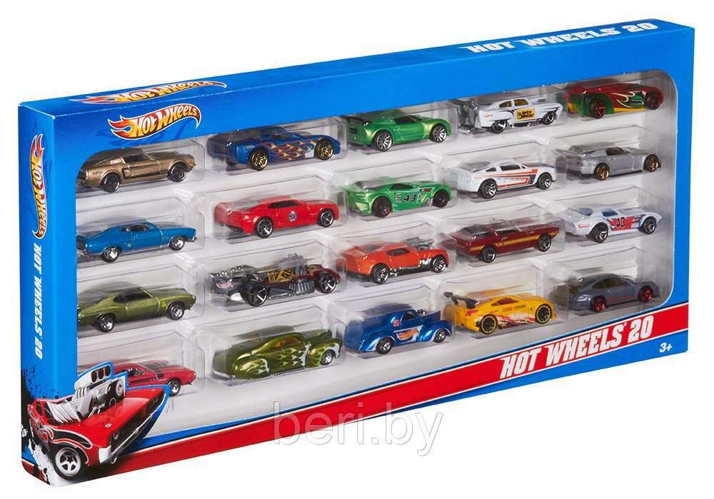 Набор машинок Hot Wheel Хот Вил, 20 машинок, масштаб 1:64, 7,5 см, 1605-1 - фото 1 - id-p91257157