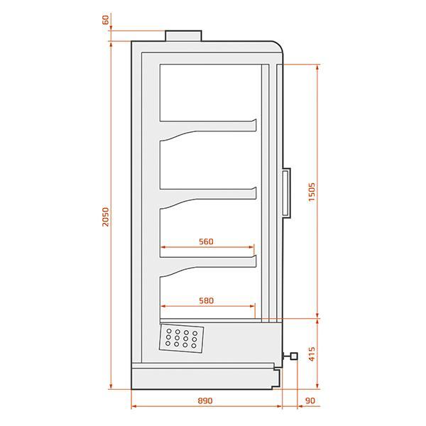Шкаф холодильный ES SYSTEM K SCI Indus 04 2D - фото 2 - id-p91259466